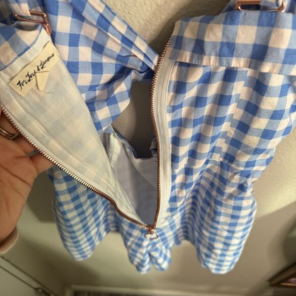 For Love and Lemons Dixie Gingham Bow Romper S - Picture 8 of 11